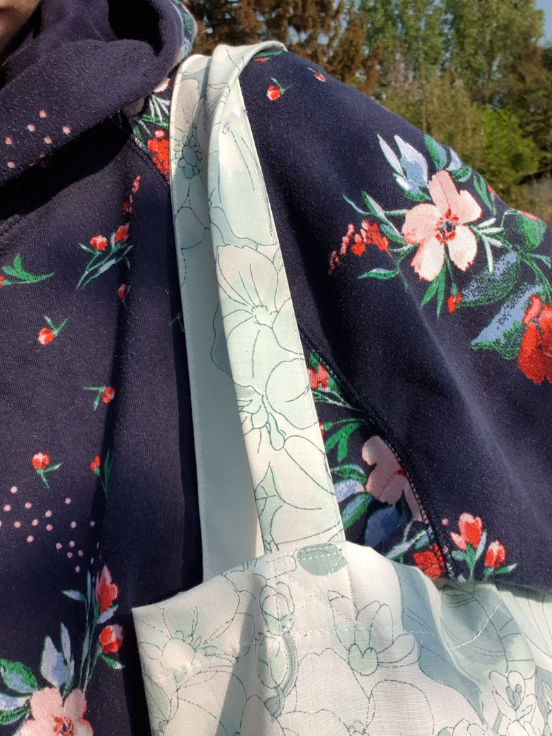 Tote bag en couture anglaise